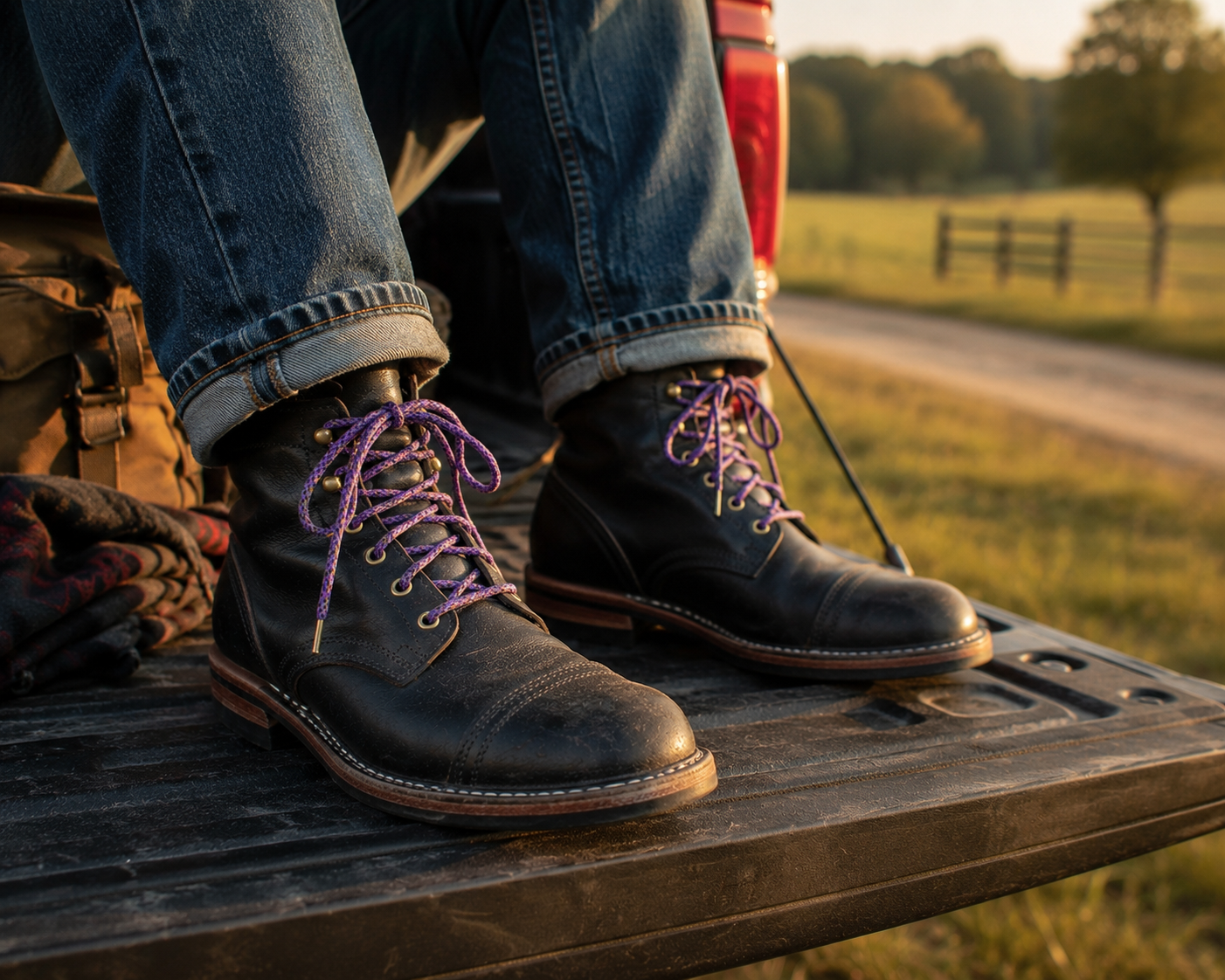 CoreLine 550 Acid Purple with Lilac Diamonds Boot Laces - Image 3