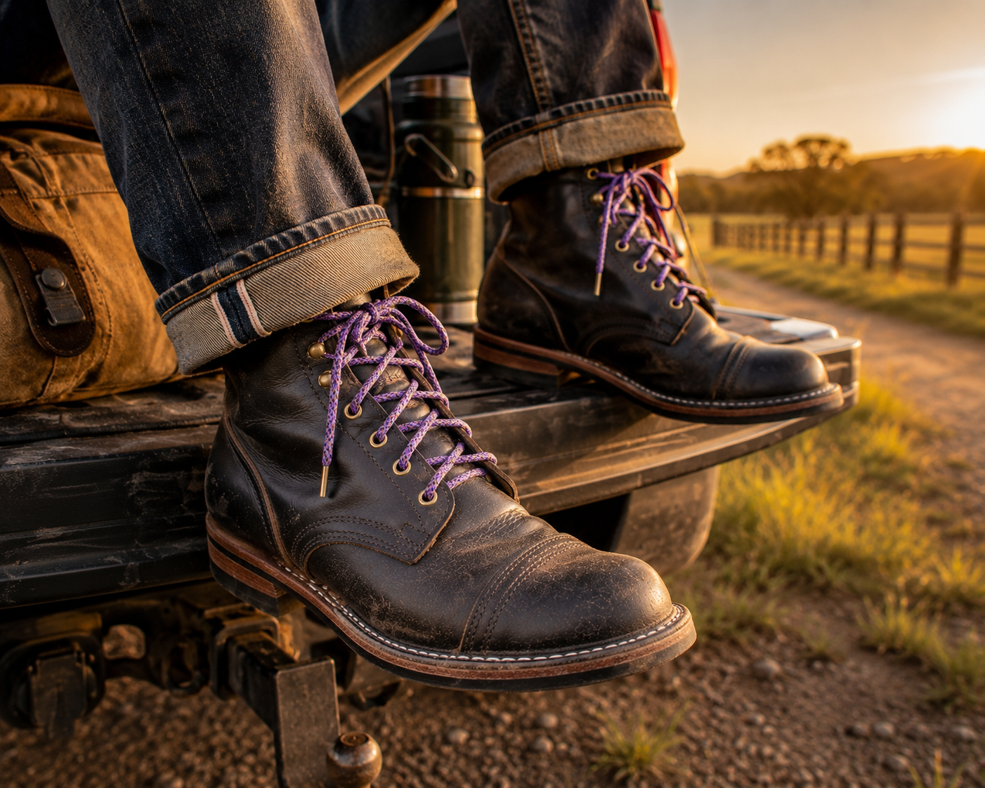 CoreLine 550 Acid Purple with Lilac Diamonds Boot Laces - Image 4