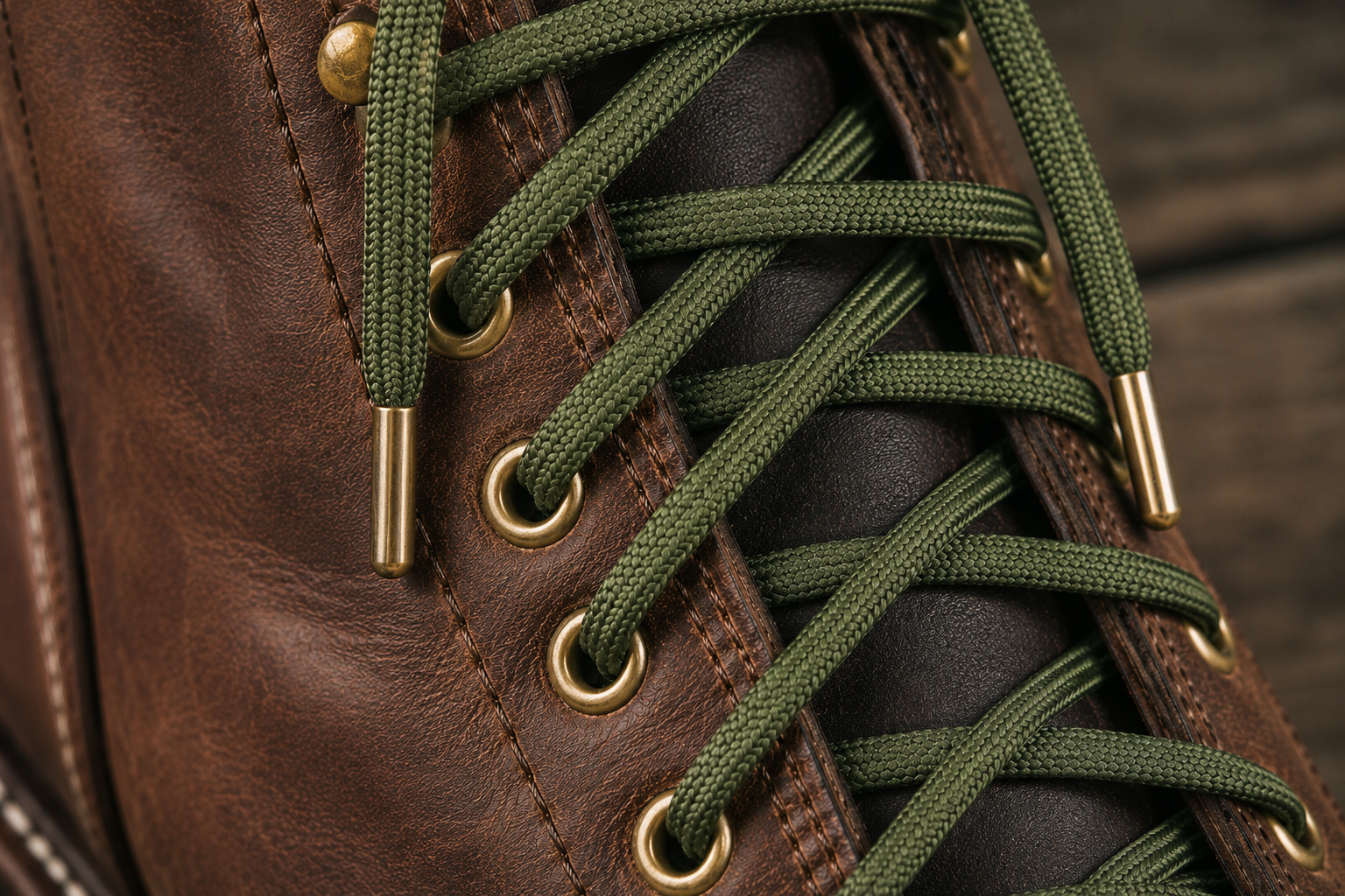 CoreLine 550 Fern Military Green Boot Laces - Image 4