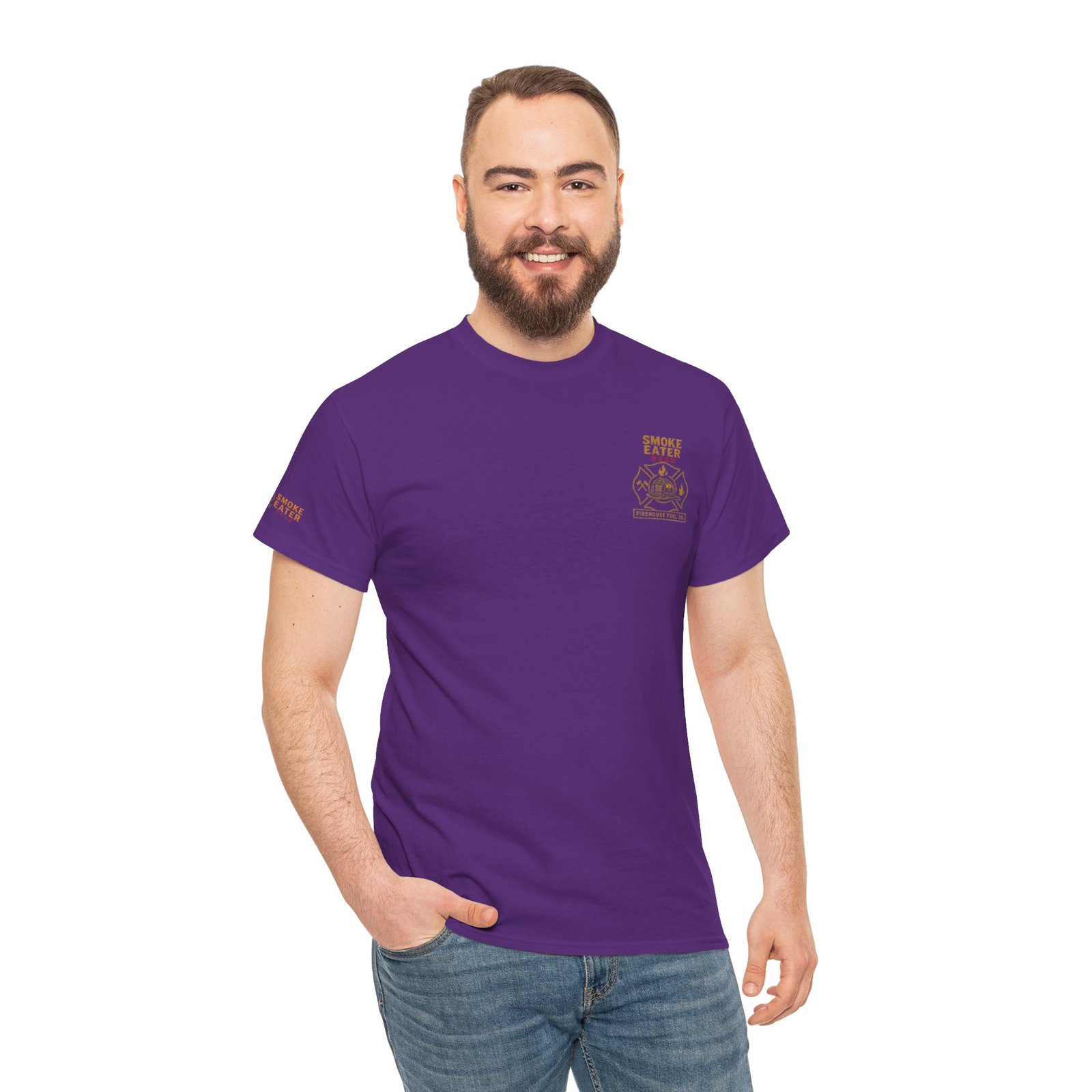 Smoke Eater Gear Hose Dragger Firefighter T-Shirt - Image 103
