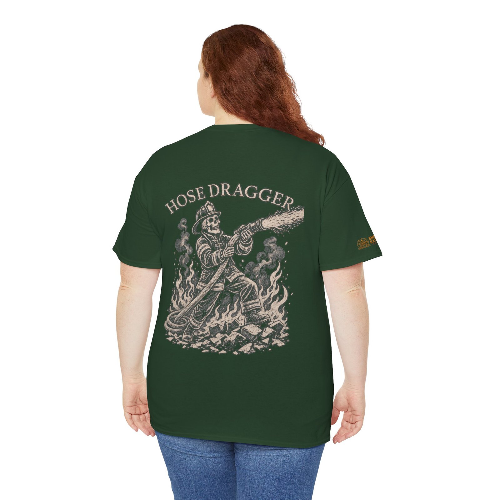 Smoke Eater Gear Hose Dragger Firefighter T-Shirt - Image 32