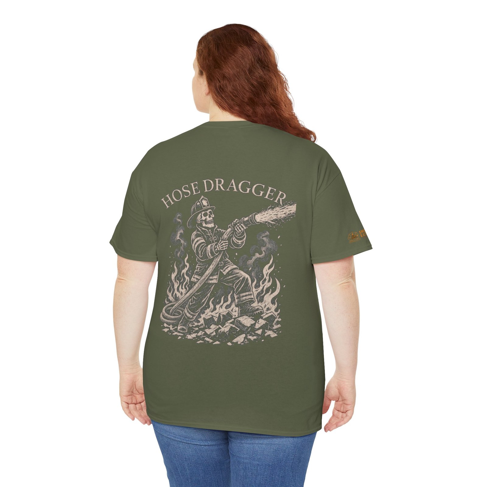 Smoke Eater Gear Hose Dragger Firefighter T-Shirt - Image 20