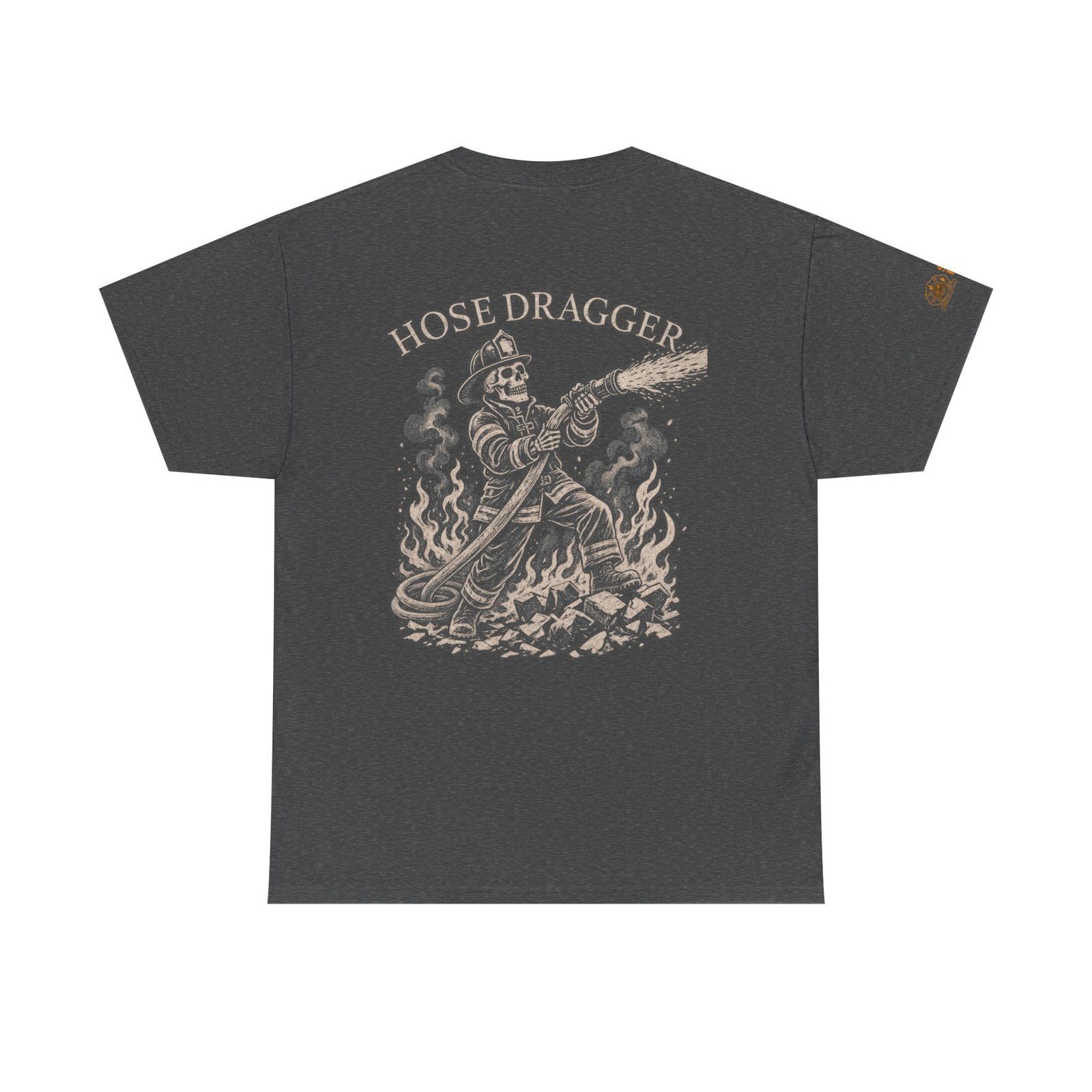 Smoke Eater Gear Hose Dragger Firefighter T-Shirt - Image 47