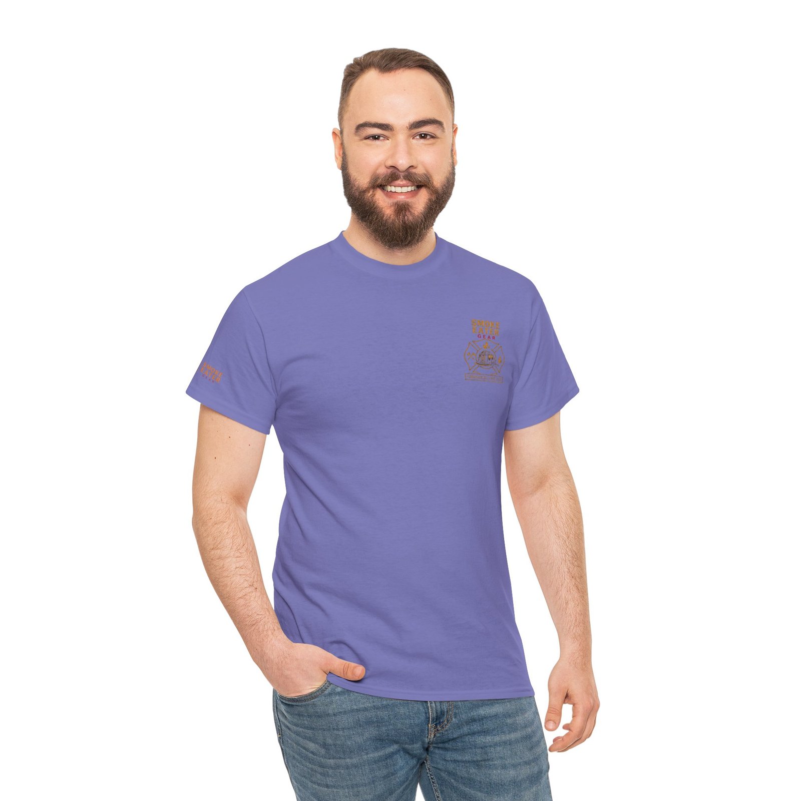 Smoke Eater Gear Hose Dragger Firefighter T-Shirt - Image 91