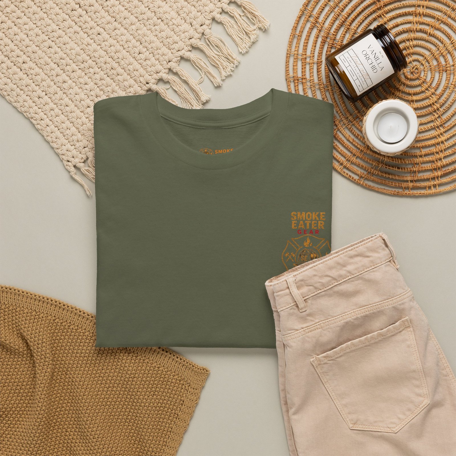 Smoke Eater Gear Hose Dragger Firefighter T-Shirt - Image 16