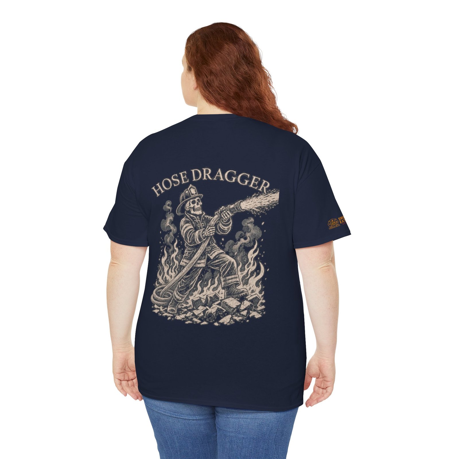 Smoke Eater Gear Hose Dragger Firefighter T-Shirt - Image 68