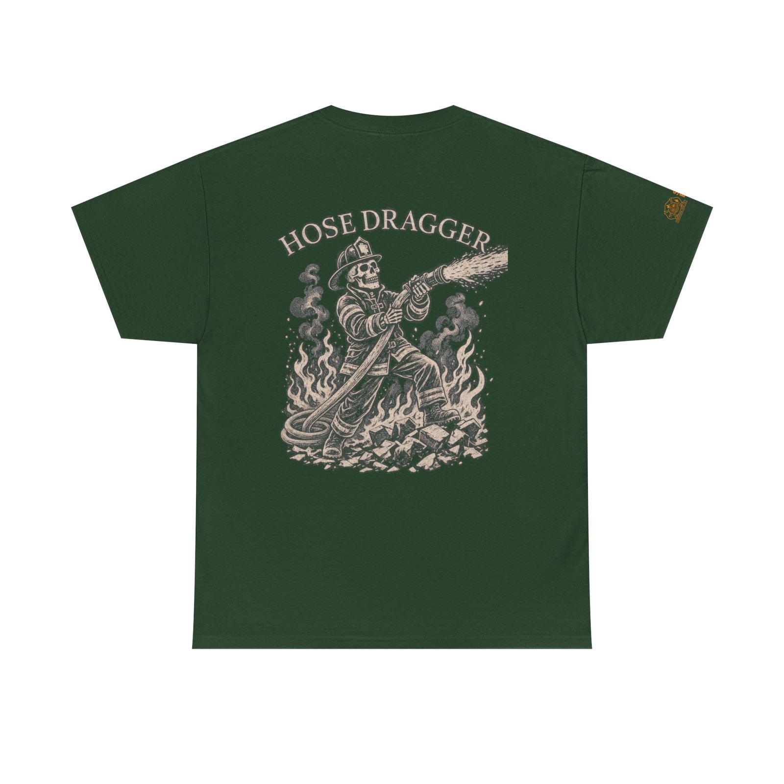 Smoke Eater Gear Hose Dragger Firefighter T-Shirt - Image 35