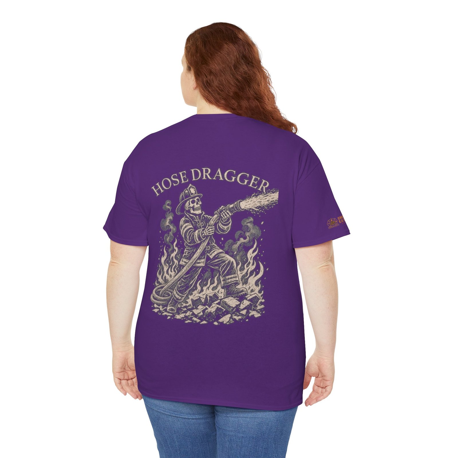 Smoke Eater Gear Hose Dragger Firefighter T-Shirt - Image 104