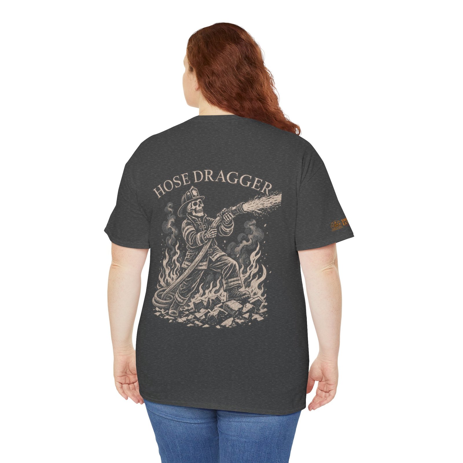 Smoke Eater Gear Hose Dragger Firefighter T-Shirt - Image 44