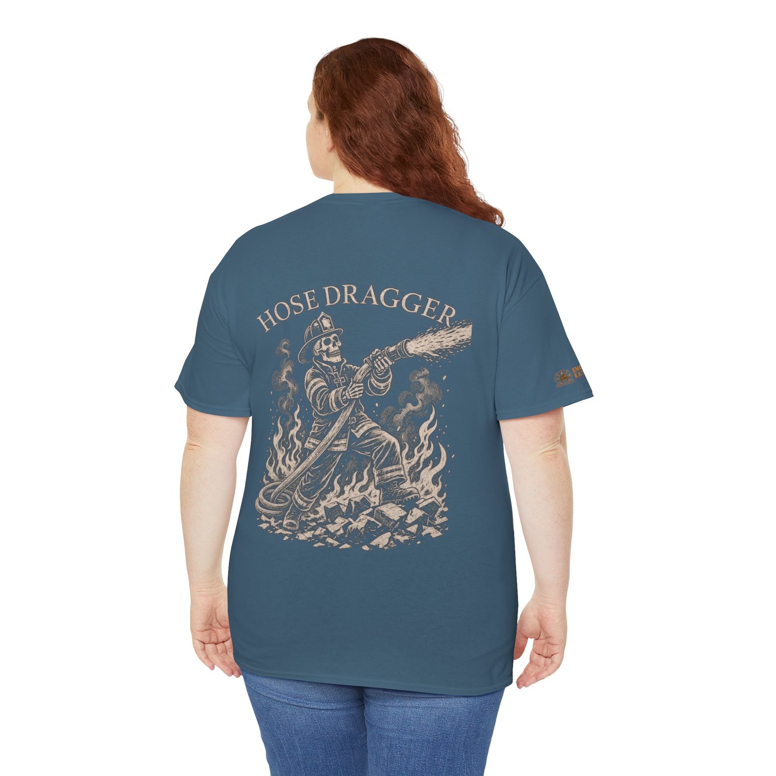 Smoke Eater Gear Hose Dragger Firefighter T-Shirt - Image 56