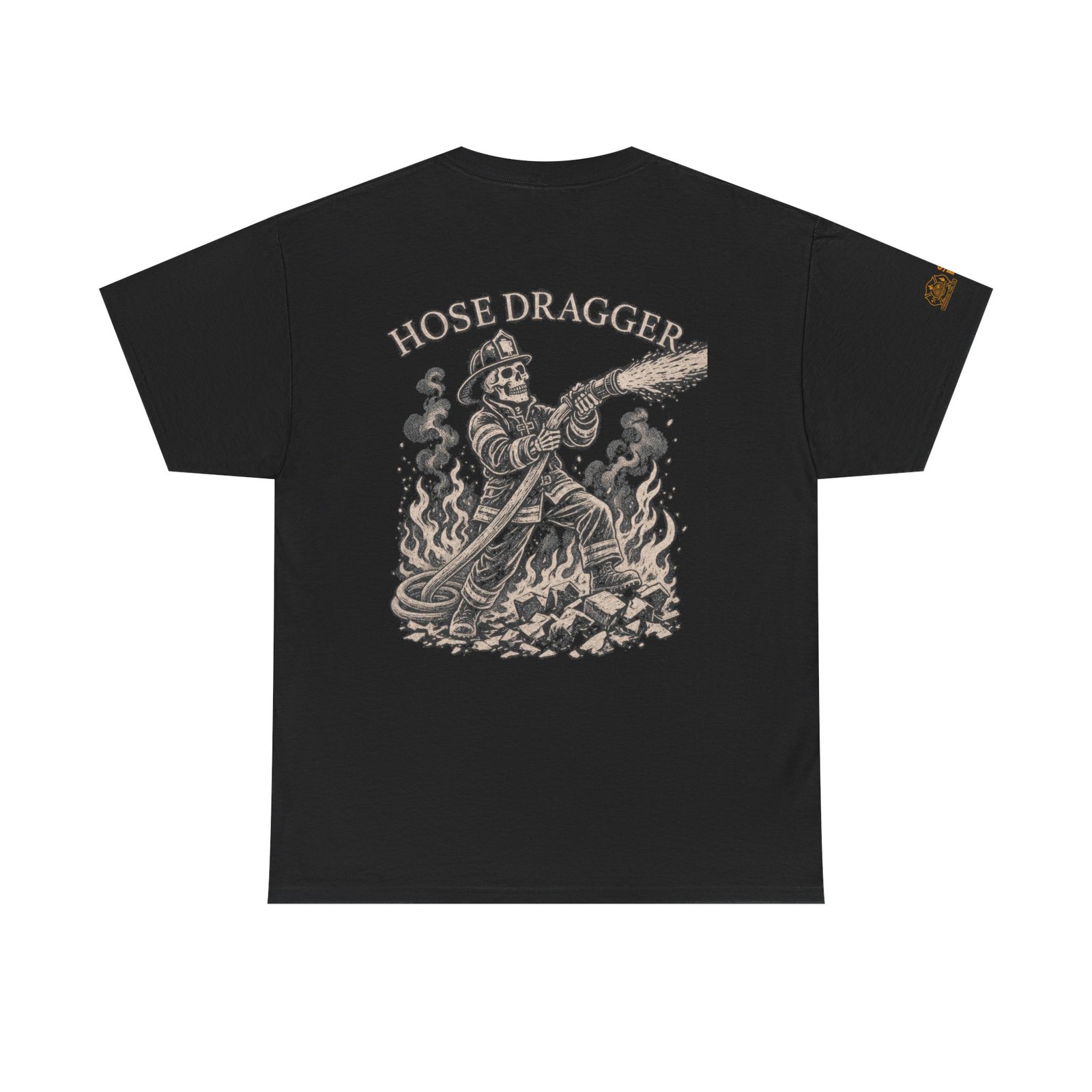 Smoke Eater Gear Hose Dragger Firefighter T-Shirt - Image 11