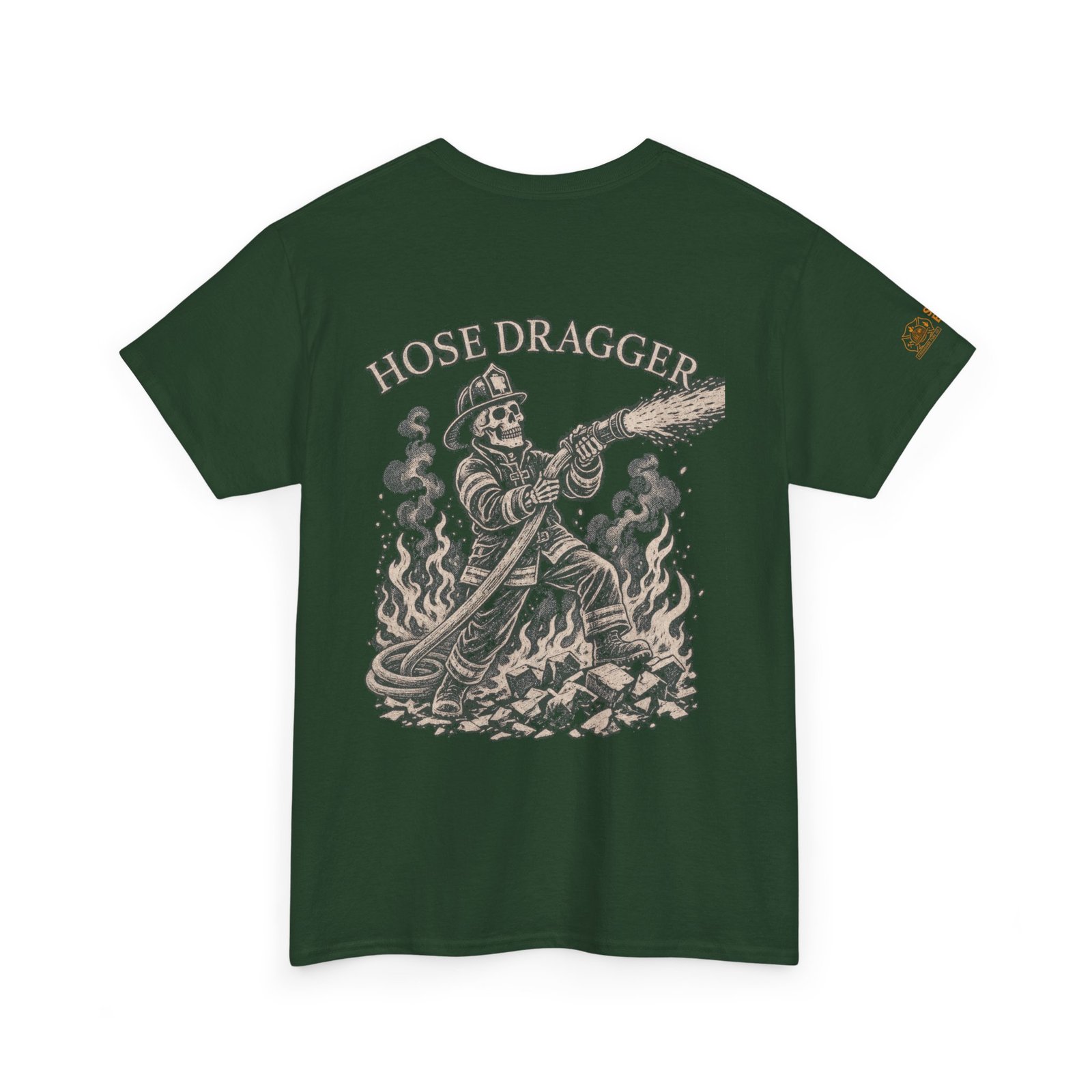 Smoke Eater Gear Hose Dragger Firefighter T-Shirt - Image 26
