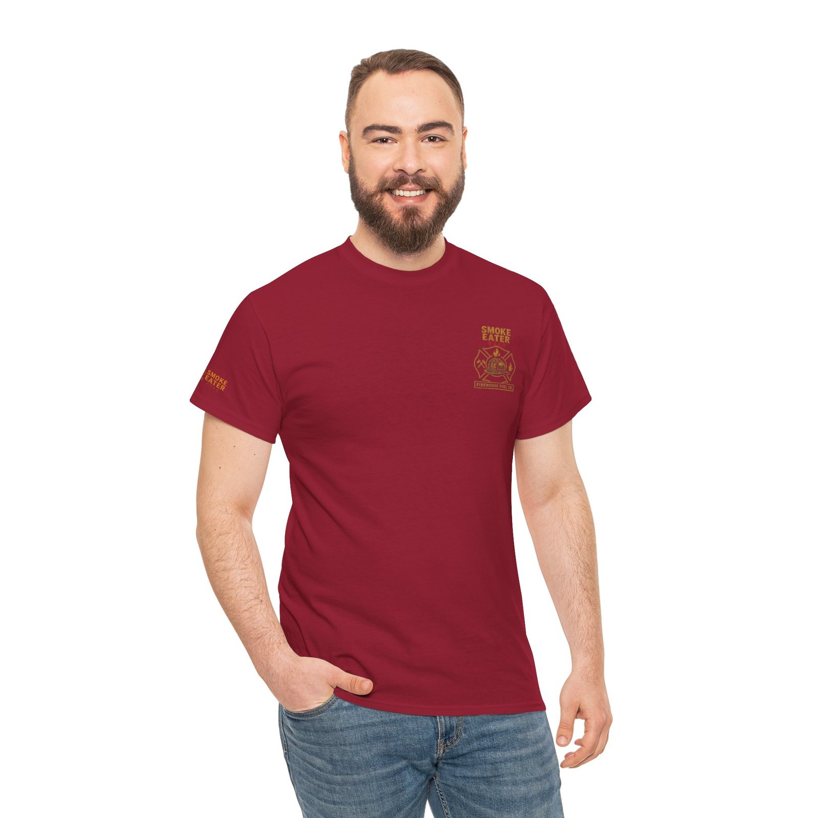 Smoke Eater Gear Hose Dragger Firefighter T-Shirt - Image 115