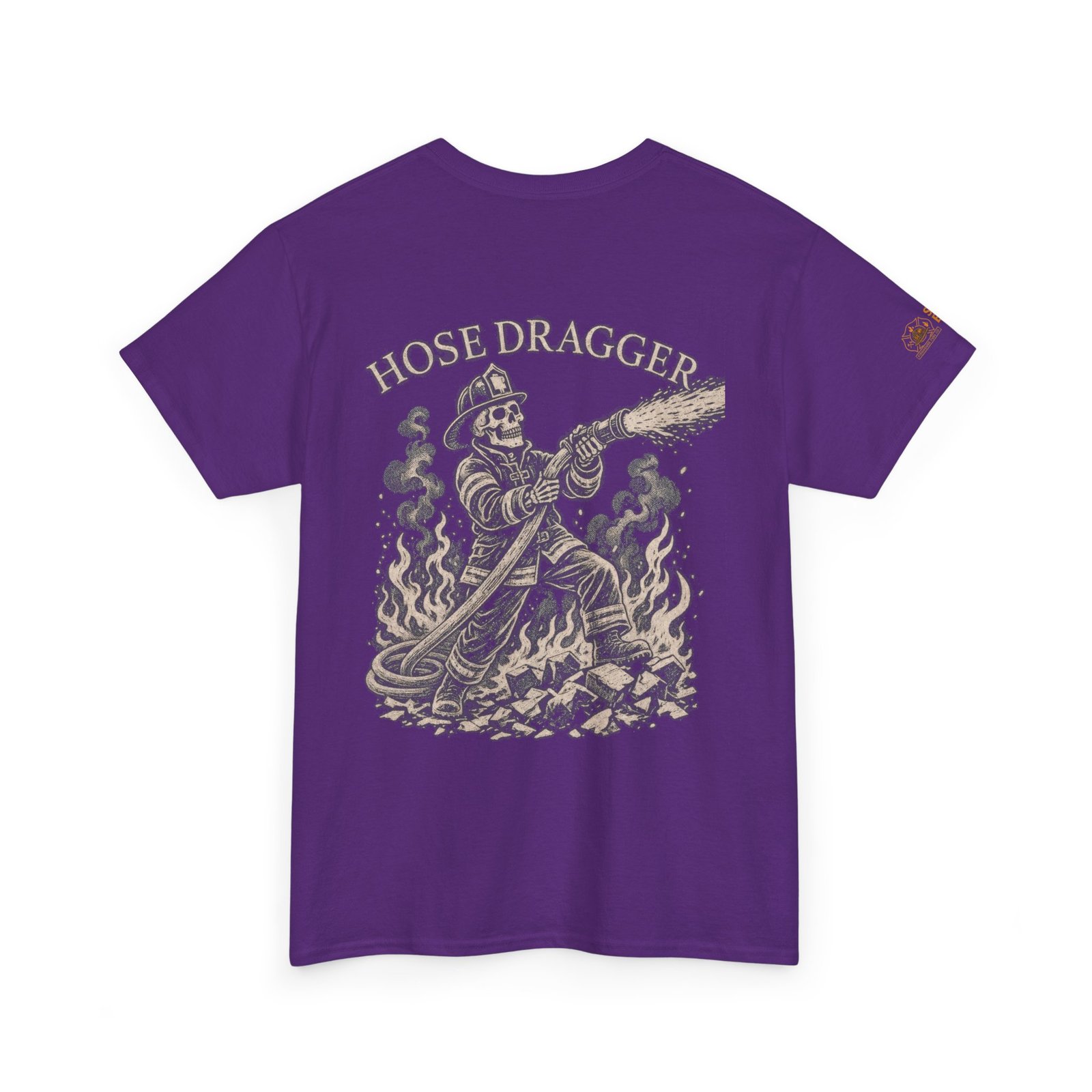Smoke Eater Gear Hose Dragger Firefighter T-Shirt - Image 98